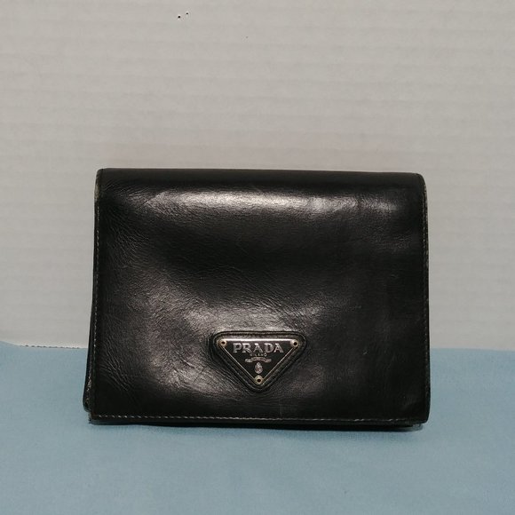 Prada Other - Prada Black Leather Bi-fold Wallet